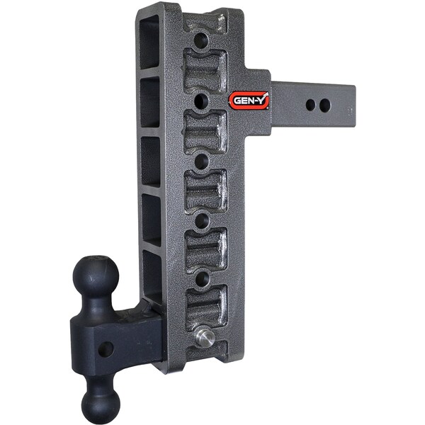MEGA-DUTY 2.5 Shank 12 Offset Drop 3.5K TW 32K Hitch & GH-0161 Dual-Ball